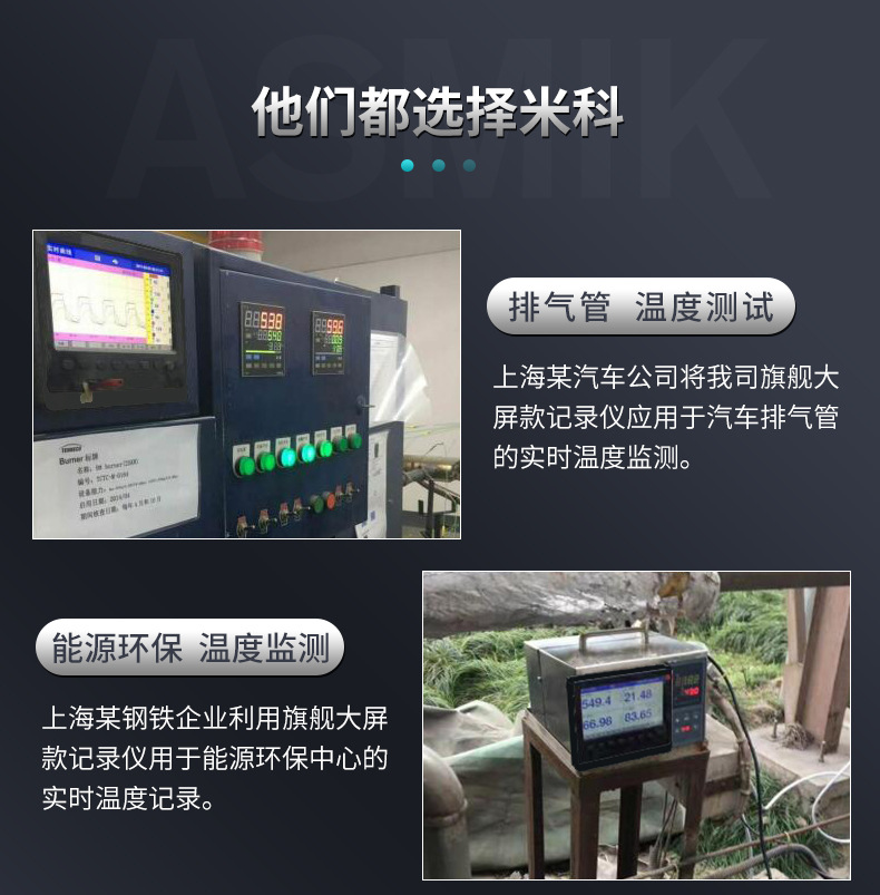 米科MIK-R6000D彩屏無(wú)紙記錄儀案例一